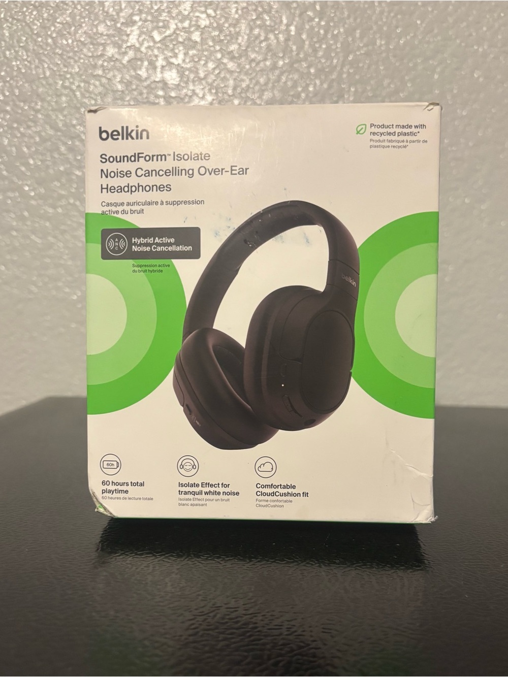 belkin SoundForm Isolate Over-Ear Headphones — Black